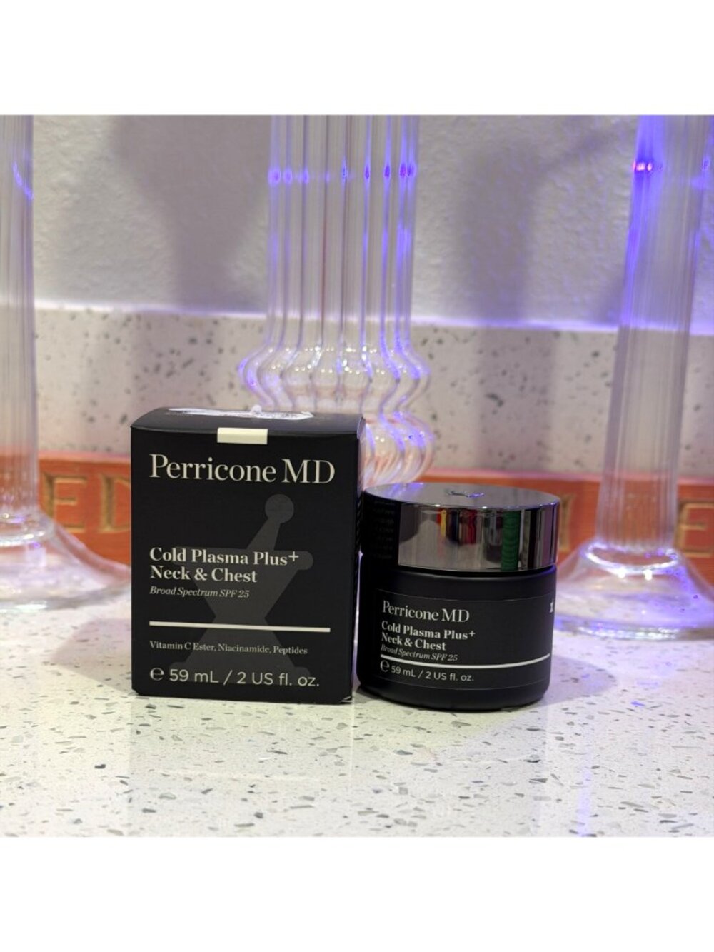 Perricone MD Cold Plasma Plus+ Neck & Chest Cream SPF 25 2 fl oz Exp 07/2028 New